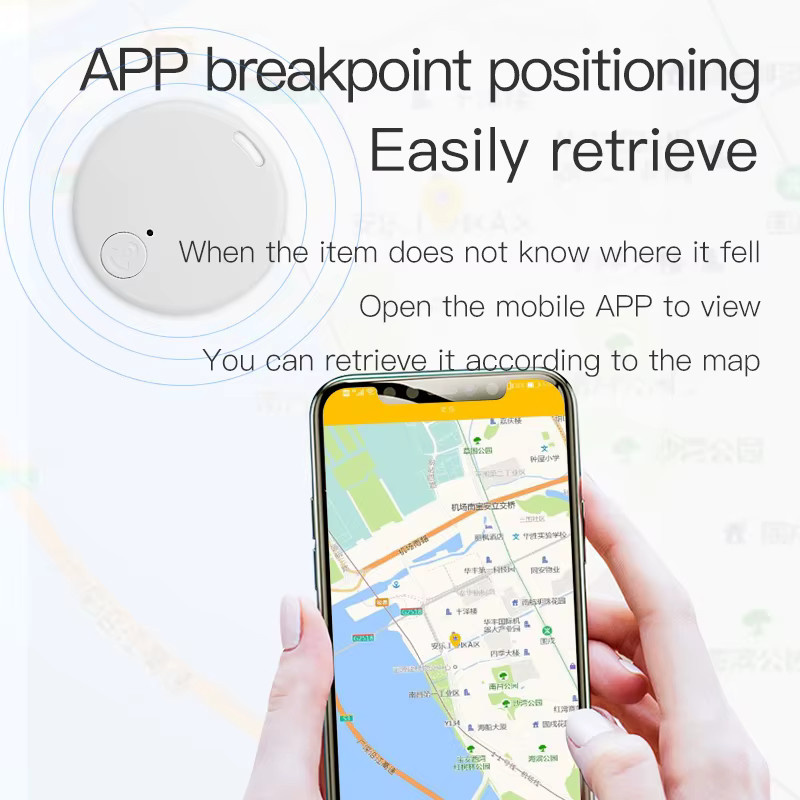 XMSJ Mini-GPS-Tracker mit Bluetooth 5.0 als Anti-Verlust-Gerät und Smart Finder in Pink für iOS und Android - Bild 2