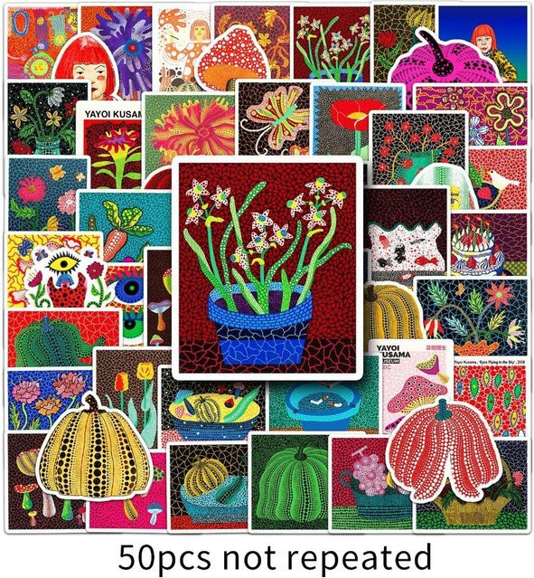 CHIC STUDIO Wandaufkleber Yayoi Kusama Kürbis Surrealismus Kunst Poster in Mehrfarbig - Bild 1