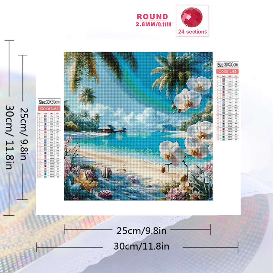 Momoart Seaside Diamond Mosaik Landschaft, Diamantmalerei, Set - Bild 2