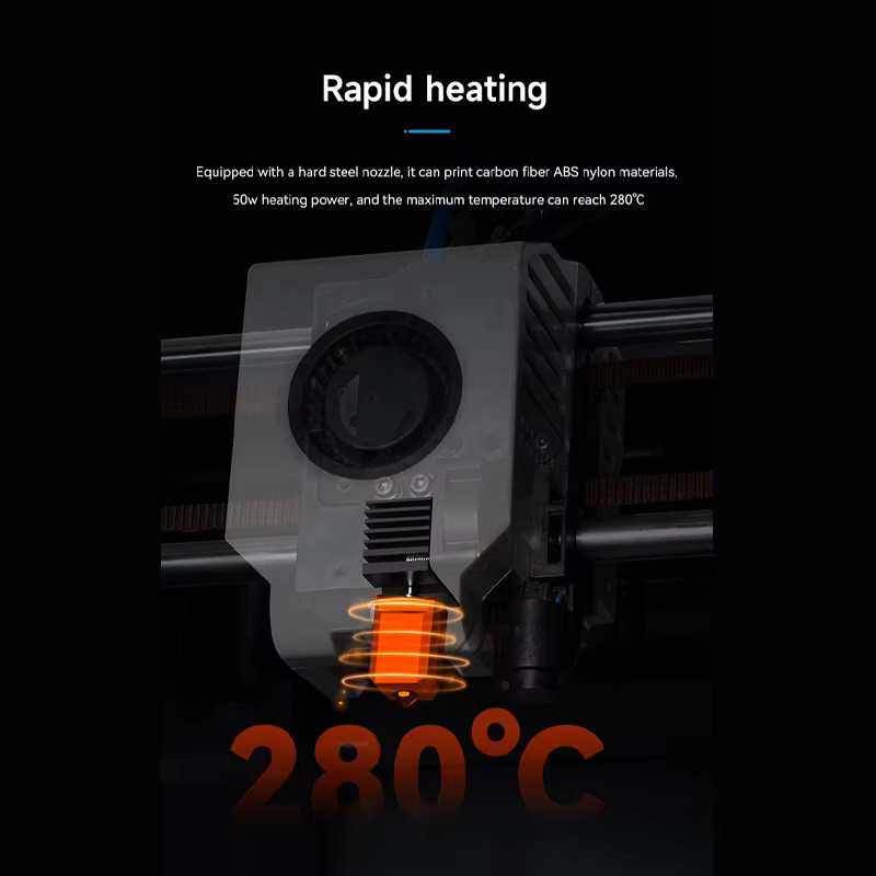 Qidi Upgrade-Hotend für X Plus 3, X Max 3 und X Smart 3 mit 0,4 mm gehärteter, Messing- oder Kupferdüse - Bild 3