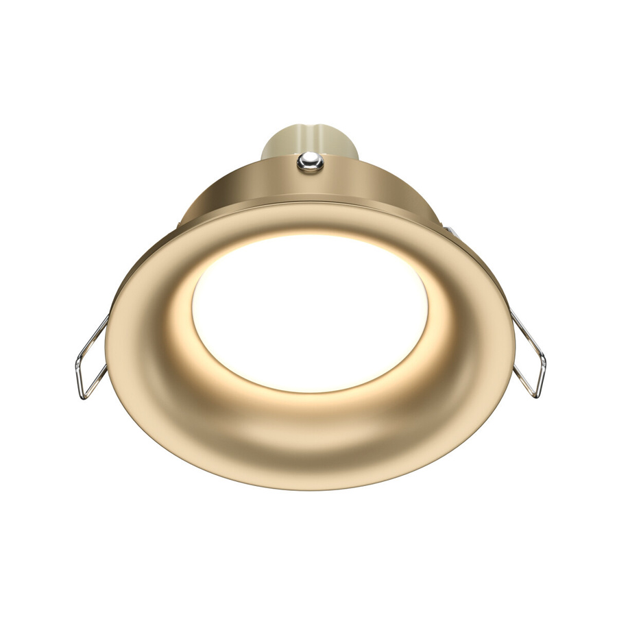 Technical Slim Einbauleuchte aus Aluminium in Gold/Messing rund mit Downlight-Funktion DL027-2-01-MG - Bild 1