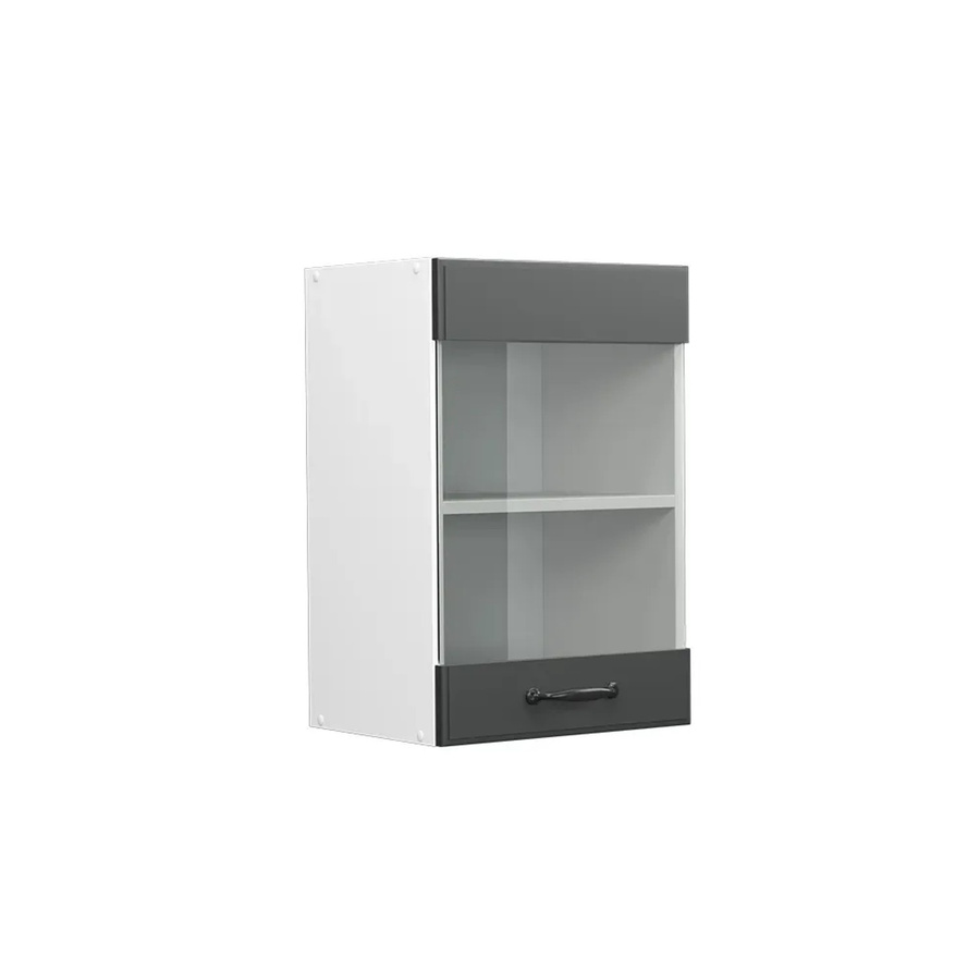 Vicco R-Line Küchenglasschrank Glashängeschrank im Landhausstil, Anthrazitgrau und Weiß, B: 40 cm, H: 60 cm, T: 31 cm - Bild 2