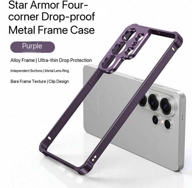 Samsung Galaxy S26 Ultra S26 Plus S26 Stoßfeste Handyhülle aus Aluminiumlegierung mit Linsenschutz in Violett von xing kai jiao - Bild 1