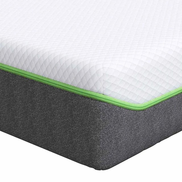 vidaXL Hybrid-Matratze mit Jacquard-Stoff in Weiß und Grau, B/T: 160 x 80 cm - Bild 1