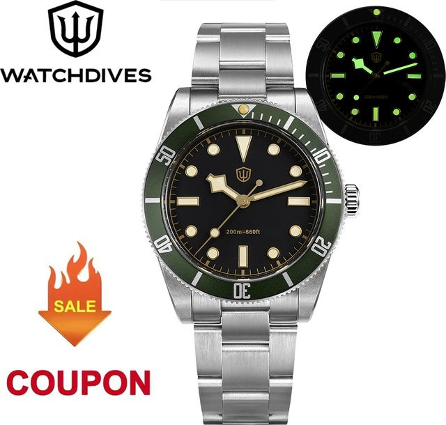 Watchdives Armbanduhr Quarz, Edelstahl, 37 mm, Herren - Bild 1
