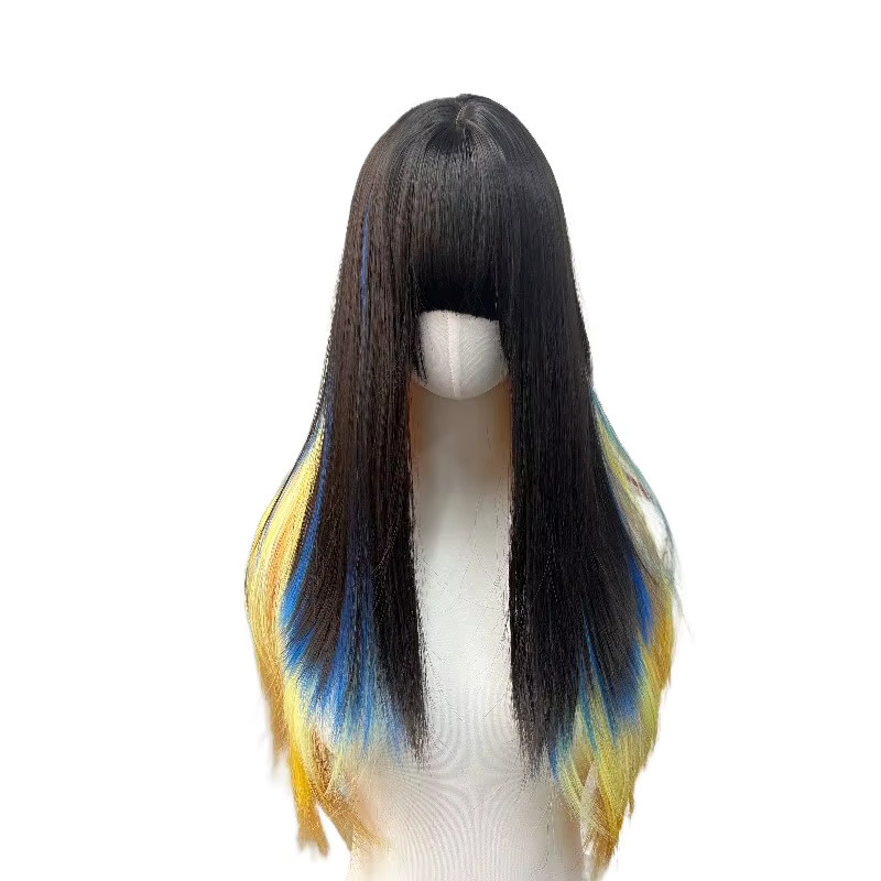 Ashely Ombre Highlight-Perücke, schwarz, synthetisch, Damen - Bild 5