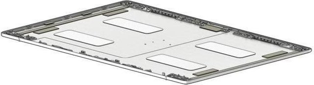 HP LCD Backcover mit Dual M Antenne in Silber (M35755-001) - Bild 1