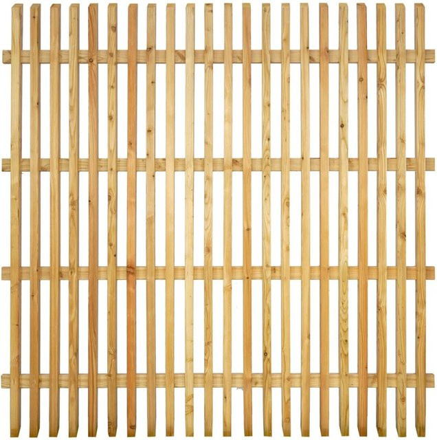GartenLand Lattenzaun WIEN Palisadenzaun aus Lärche Holz, Farbe: Braun, B/H: 180 x 180 cm - Bild 1