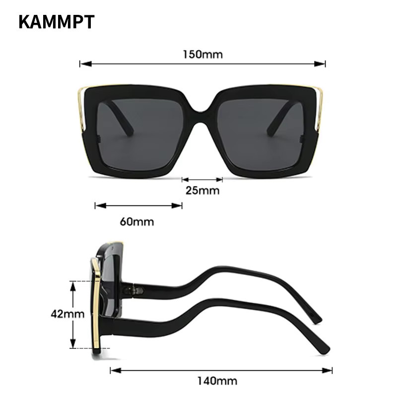 Kammpt Sonnenbrille, quadratisch, Vollrand, Kunststoff, multicolor, Damen - Bild 2