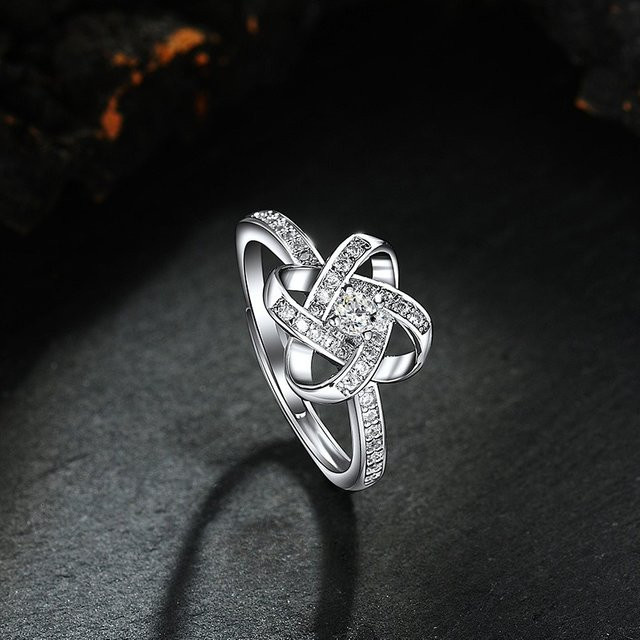 Ring 925 Silber, Moissanit, Damen - Bild 1