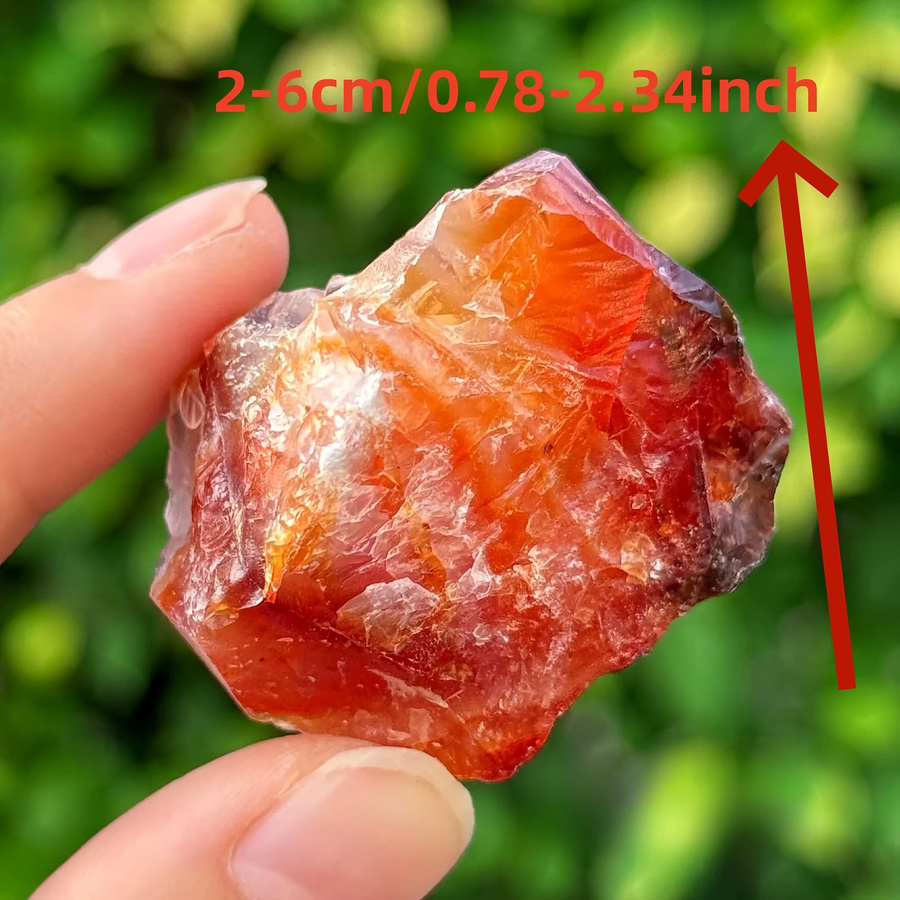 Natürlicher roter Achatstein von CrystalHola, unpoliertes Mineralexemplar zur Dekoration und für Sammler - Bild 4