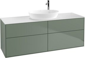 V&B Waschtischunterschrank Finion in Weiß Lack, B/T/H: 160 x 50,1 cm - Bild 1