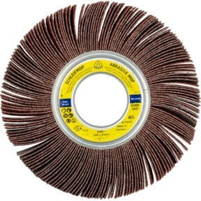 Klingspor SM 611 Schleifmopräder LS 309 X Universal für Winkelschleifer, Farbe Braun, Korn 150, Durchmesser: 16,5 cm, Breite: 2,5 cm, Höhe: 4,31 cm - Bild 1