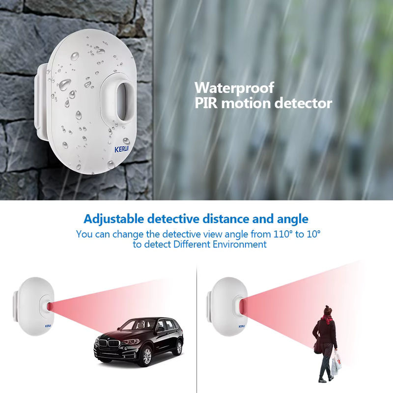 KERUI Smart Home Einfahrt Alarm System mit wasserdichtem Bewegungsmelder in Weiß - Bild 3