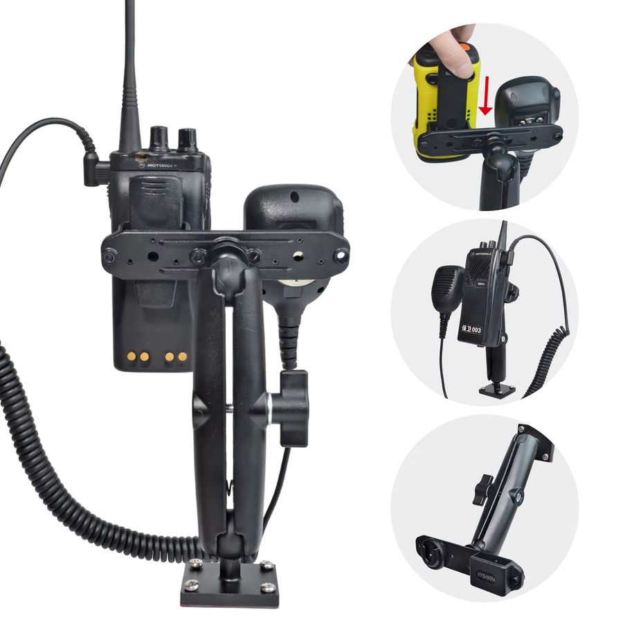 Robuste CB-Mikrofonhalterung für Motorola und BaoFeng Walkie-Talkies in Schwarz - Bild 3