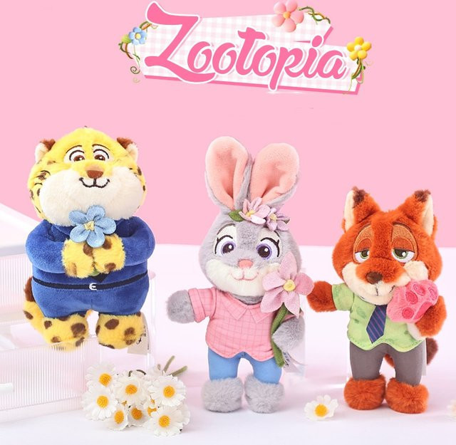 Potdemiel Zootopia Judy Hopps und Nick Wilde, Plüschpuppen Schlüsselanhänger, Disney - Bild 1
