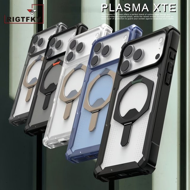 Robuste Panzer-Schutzhülle für iPhone 17 Air 16 15 14 Plus 13 12 Pro Max mit Magnetständer und transparenter Rückseite in Schwarz und Transparent - Bild 1