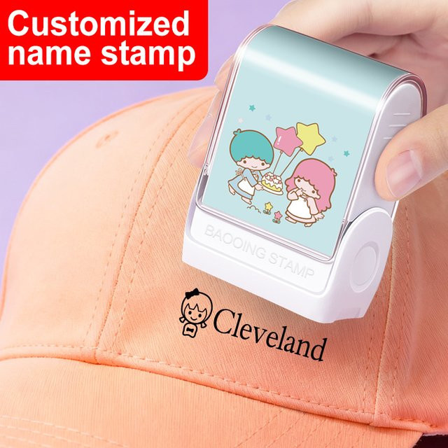 Personalisierter Namensstempel von Joytop mit Little Twin Stars Design zur Kennzeichnung von Schulmaterialien - Bild 1
