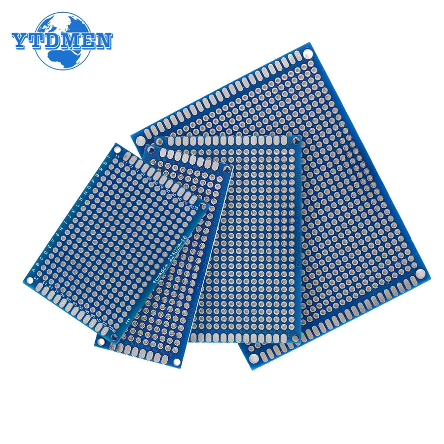 YTDMEN Prototypplatine doppelseitige Steckplatine für DIY-Lötprojekte, Blau, B/T/H: 2 x 8 cm, 3 x 7 cm, 4 x 6 cm, 5 x 7 cm oder 7 x 9 cm - Bild 2