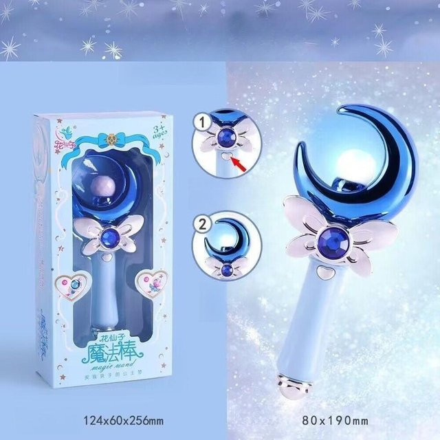 Fashnics Cutie Moon Stab Zauberstab, Leuchtend, Musikalische Soundeffekte, ab 3 Jahren - Bild 1