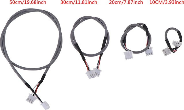 5x XH2.54 3P Audiosignal 2.0-Kanal-Abschirmungs-Eingangskabel für HiFi-Verstärker in Grau - Bild 1