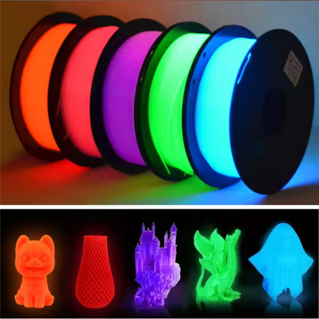 3D Maliang PLA Filament im 1,75 mm Format für FDM 3D-Drucker, im Dunkeln leuchtend mit Regenbogenfarben-Wechsel in Blau, Grün und Rot, 250 g - Bild 1