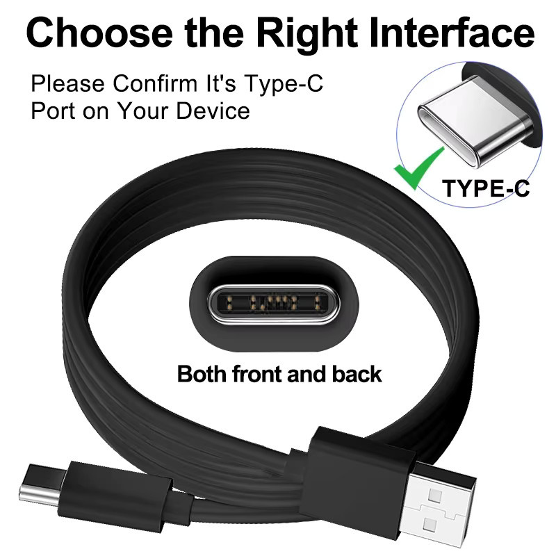 USB-A auf USB-C Schnellladekabel und Datenkabel in Schwarz - Bild 3