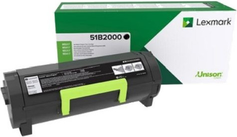 Lexmark Original Tonerpatrone 51B2000 Schwarz für Laserdrucker - Bild 1