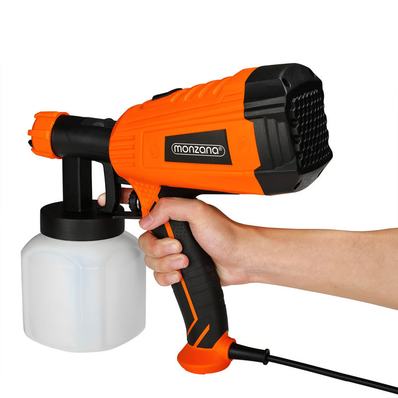 MONZANA Elektrisches Handheld Farbsprühgerät mit 500W in Orange für Lack, Glasur und Lacke mit einstellbarem Sprühmuster - Bild 4