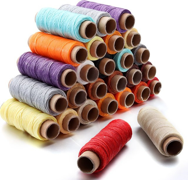Bunte gewachste Schnur 150D für Leathercraft, 1 mm Dicke, 50 Yards pro Rolle - Bild 1