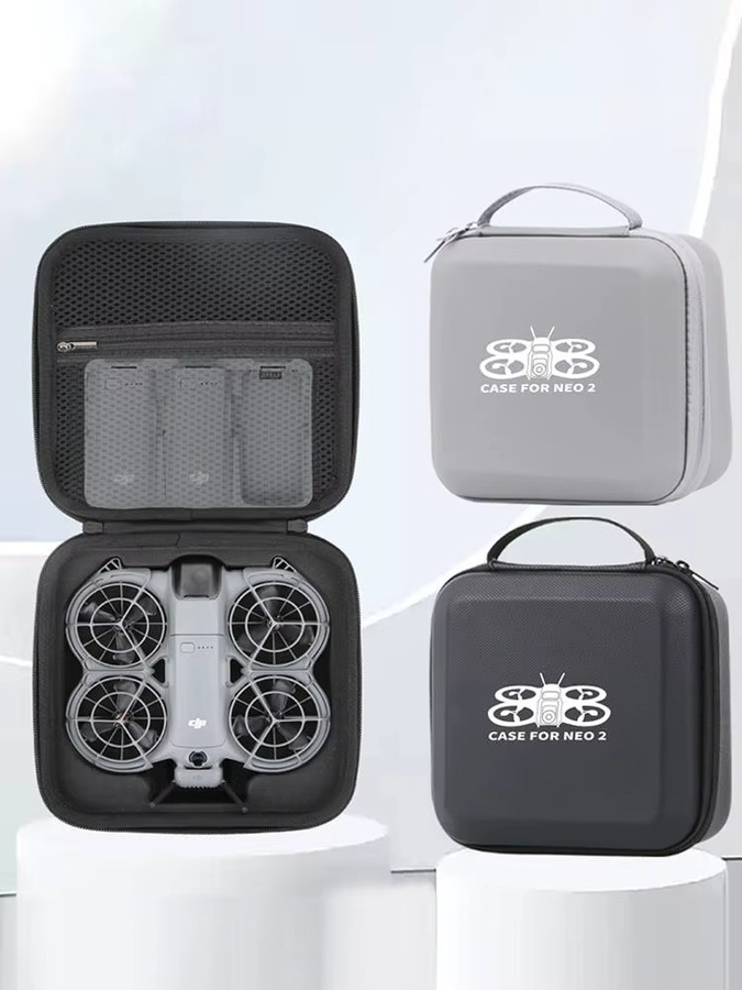 DJI Neo 2 Tragetasche Hard Shell Wasserdichte und Kratzfest Schutzhülle in Schwarz und Grau - Bild 4