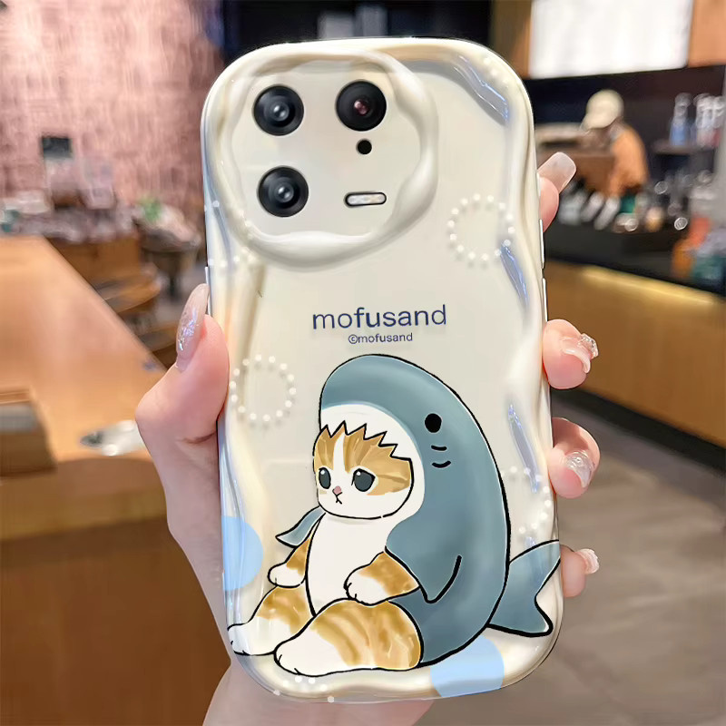 Mofusand Wave Silikonhülle für Xiaomi Mi 15 14T 13 Lite 12 Pro 12S 12X 11i 5G POCO X7 X6 X5 X4 GT X3 NFC F6 F5 F3 M6 Plus in Multicolour - Bild 2