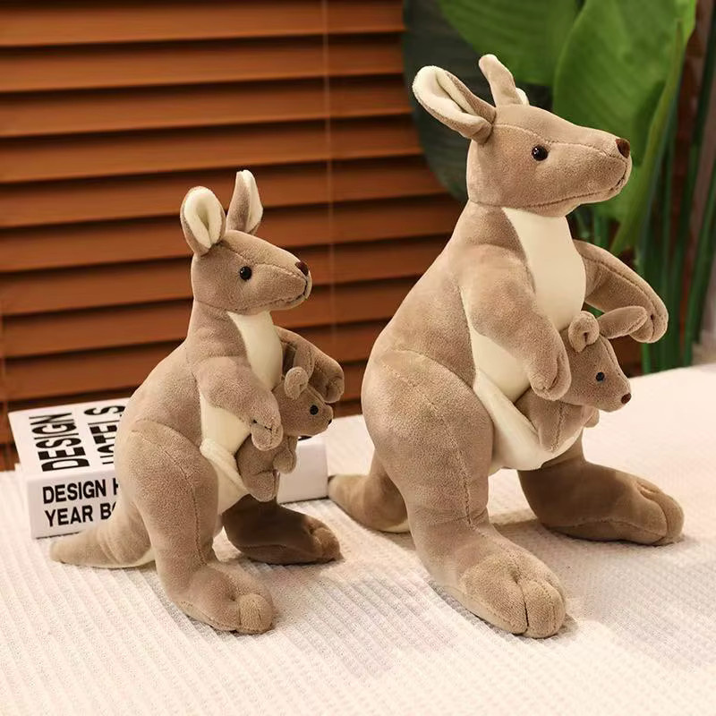 Benchuang Toy Mutter und Kind Känguru Puppe, Plüsch, Braun - Bild 4
