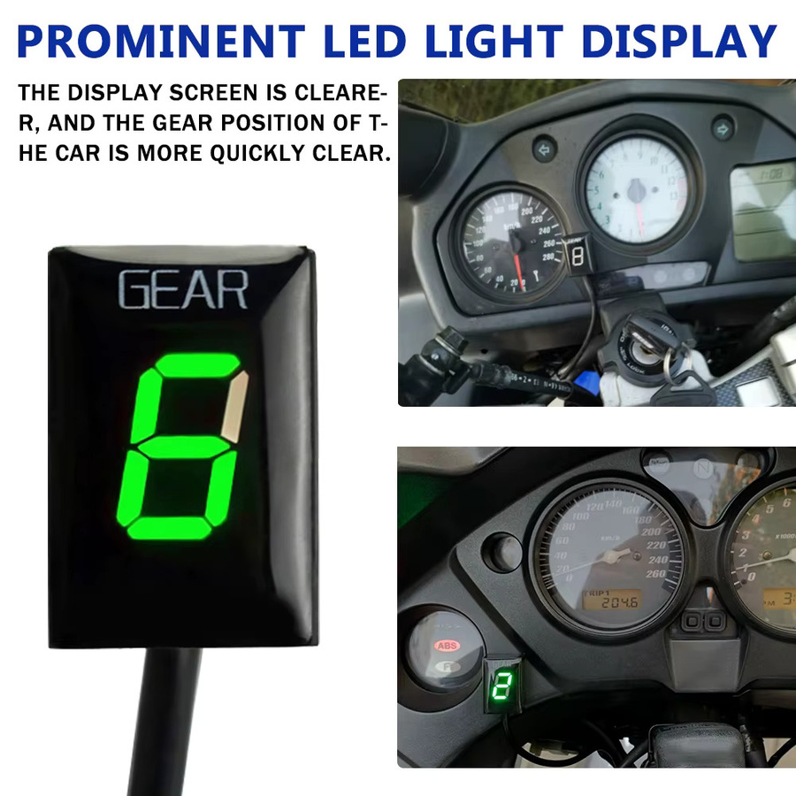 S2R Getriebe Anzeige und Geschwindigkeitsanzeige Display in Grün für Honda CB500X CB600F Hornet CB650F CBR1000RR CBR600RR Motorrad Zubehör - Bild 2