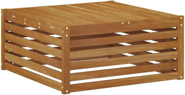 vidaXL Outdoor-Sofagarnitur 8-teilig aus Akazienholz mit Kissen in Natur und Hellgrau - Bild 1