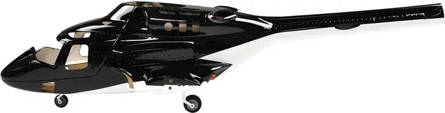 FLIGHT-MODEL.COM Airwolf Helicopter Rumpf Glasfaserkörper Copter-Abdeckung, Schwarz - Bild 1