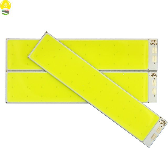COB LED-Streifenlichtquelle auf Aluminiumplatte, Kaltweiß 6500K, 5W, 500mA, B: 90 mm, H: 19 mm, für deine DIY Innen- und Außenbeleuchtung - Bild 1