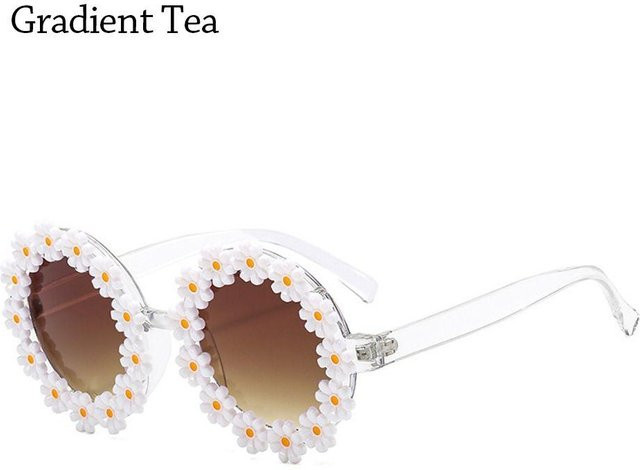 Yiran Sonnenbrille, rund, Kunststoff, weiß, Damen, Vollrand - Bild 1
