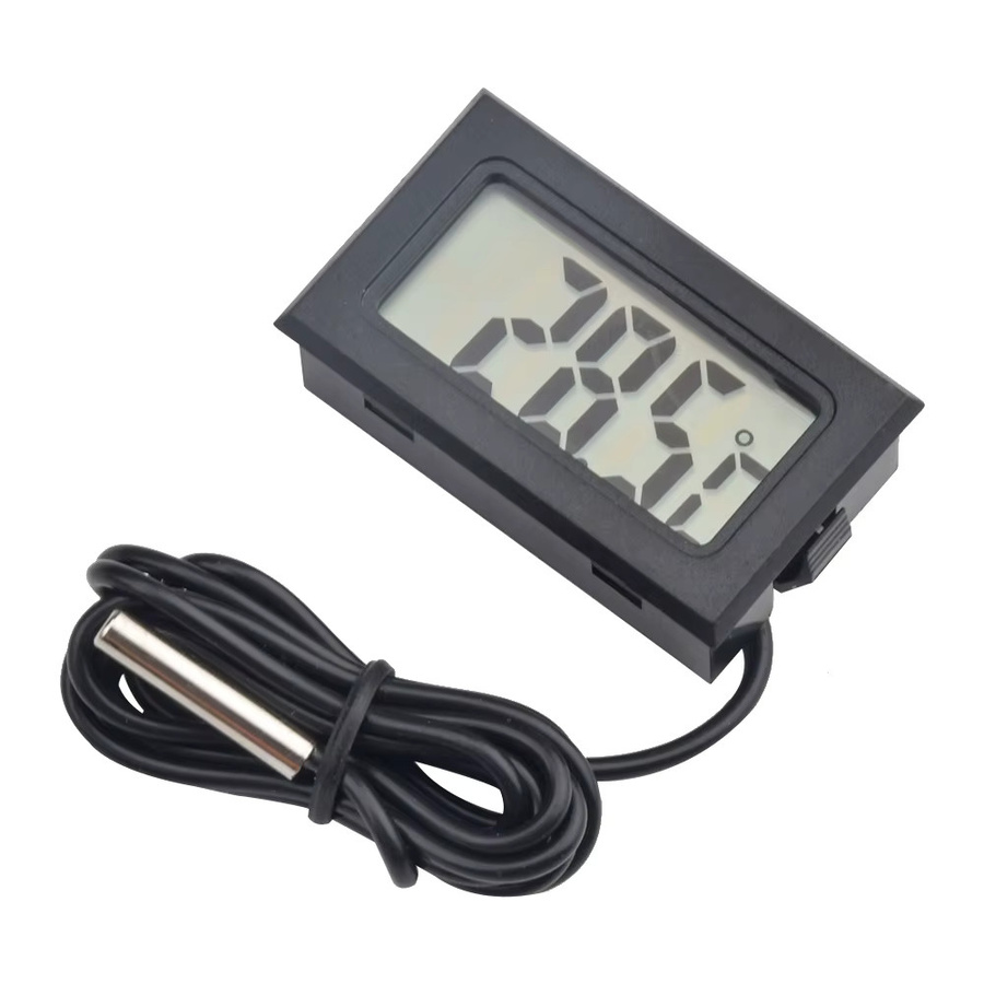 Gaqqee FY-10 Mini Digital-Thermometer mit 1m Sensor für Aquarium, Auto und Wasserbad in Weiß oder Schwarz - Bild 2