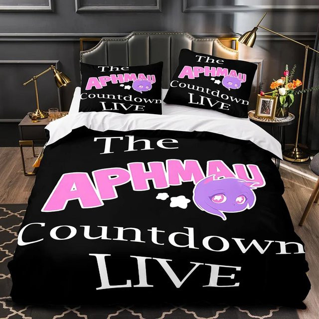 Aphmau Bettwäsche-Set mit 3D-Anime-Print, Schwarz, B/H: 135 x 200 cm - Bild 1