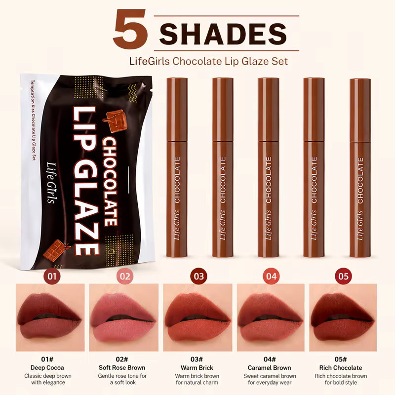 Life Girls Lippenstift-Set, 5-teilig, matt, flüssig - Bild 4