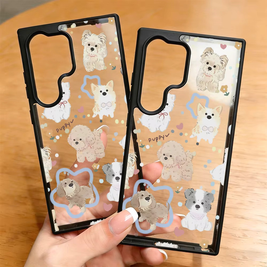 Samsung Galaxy Handyhülle mit niedlichem Welpenmuster aus Acryl als Stoßfänger-Schutz für verschiedene Modelle wie S26 Ultra, S25 Ultra, S24, S23, A56, A55, A26, A25, A07, A16, A57 und A37 - Bild 3