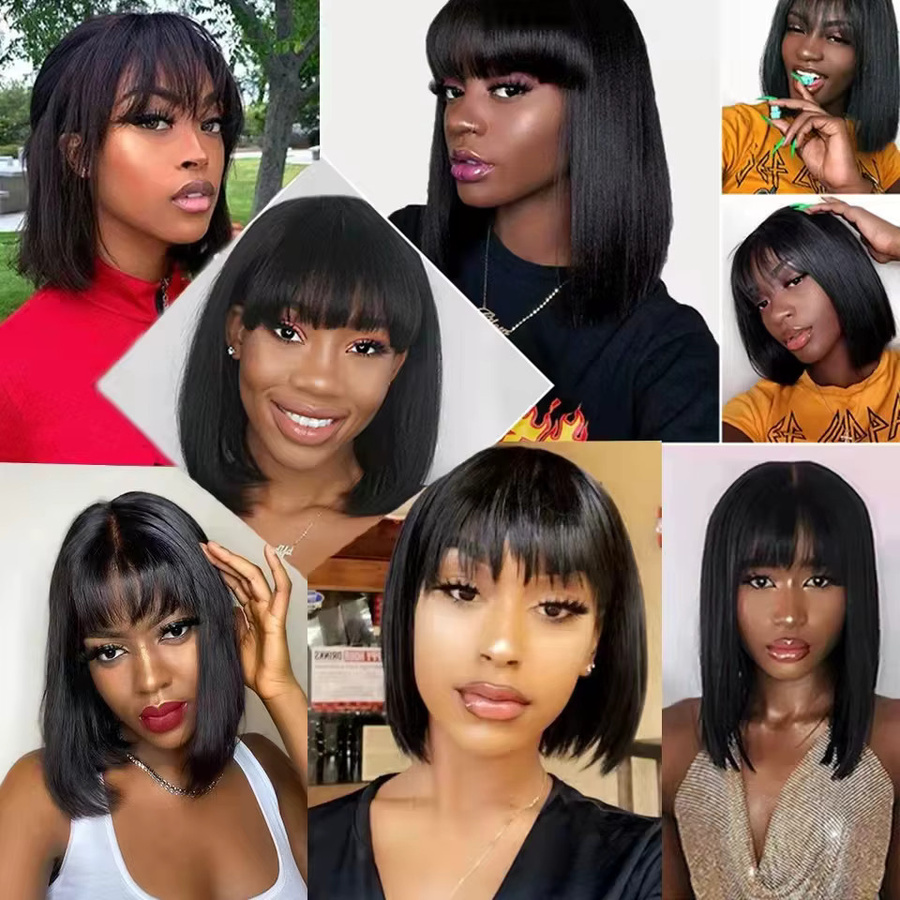 Lolely Dream Bob Perücke mit Pony, Remy Haar, Damen - Bild 5