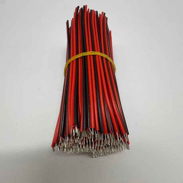 200 Stück Zinn-überzogene Breadboard Löt-Kabel 22AWG, 10 cm Länge, Rot und Schwarz, flexible PVC-Drähte mit zwei Enden für 2-Pin-Streifen - Bild 1