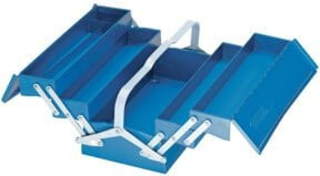 Gedore Werkzeugkasten 1265 L blau, 5 Fächer, B/T/H: 42,0 x 21,0 x 22,5 cm - Bild 1