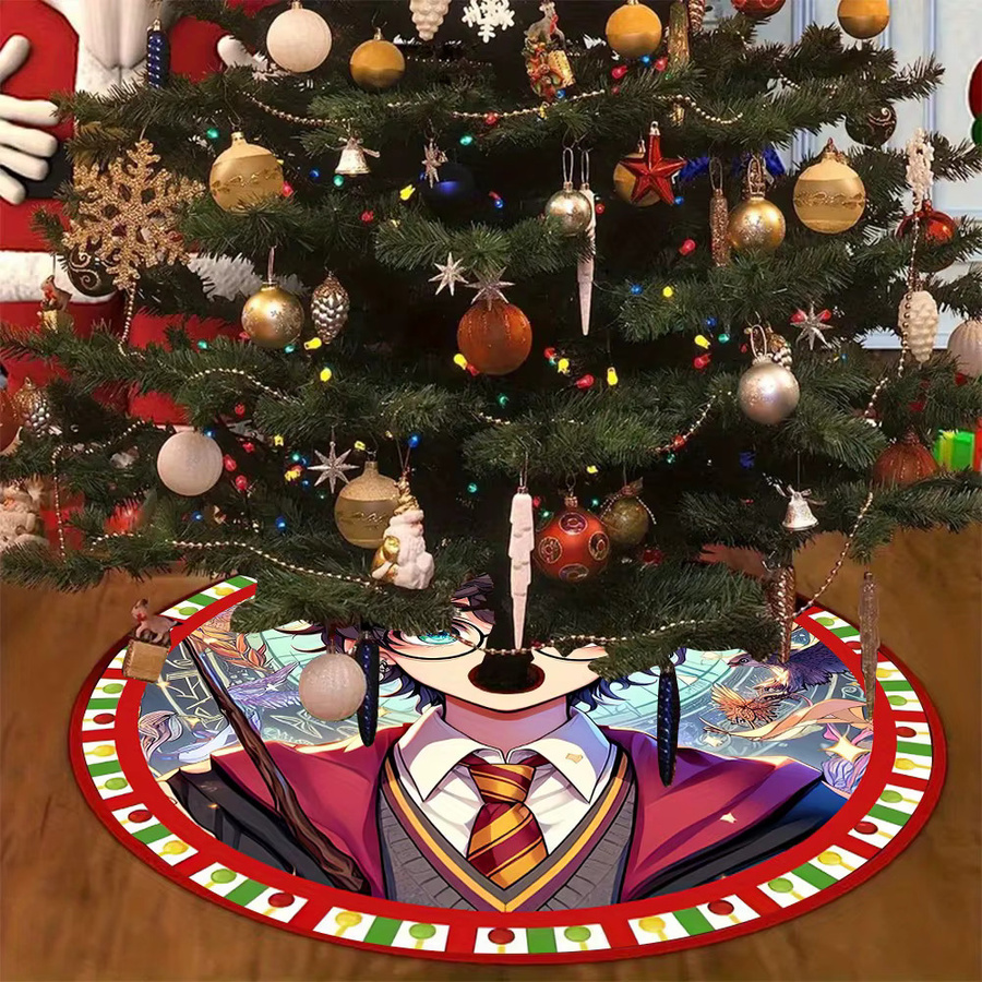 VIKAMA Weihnachtsbaumrock Zauberer Design in Multicolour aus Textil - Bild 4