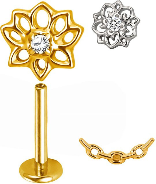 G23 BODY JEWELRY Ohrstecker Titan, Zirkonia, Unisex - Bild 1