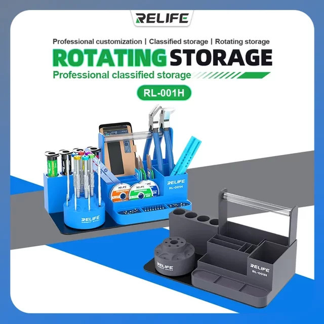 RELIFE RL-001H Rotierendes Smart Repair Lagerregal zur Aufbewahrung von Pinzetten und Schraubendrehern als Werkzeugkasten und Klassifizierungsbox - Bild 1