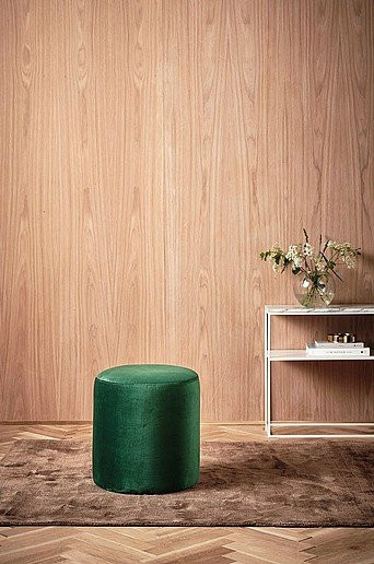 Jotex Pouf TOKYO in Grün mit Samtbezug, Durchmesser: 40 cm - Bild 1