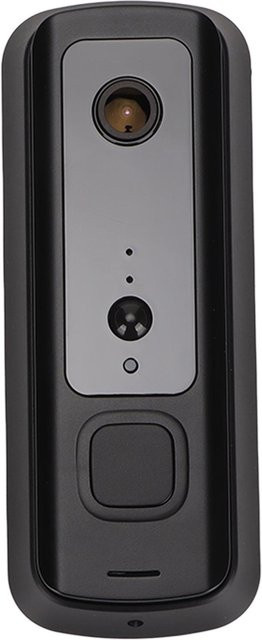 OutsideWorld Drahtlose Türklingelkamera mit Zwei-Wege-Audio, Echtzeitüberwachung und PIR-Sensor, Schwarz - Bild 1